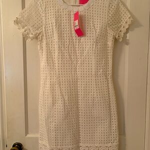 Lilly Pulitzer Cream Eyelet Mini Dress